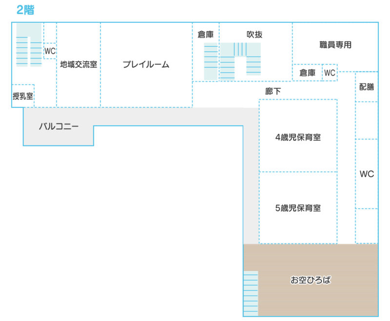 ふたつばし保育園見取り図（2階）