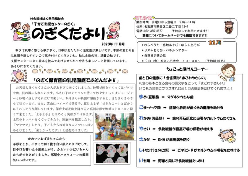 のぎくだより　11月　枠のサムネイル